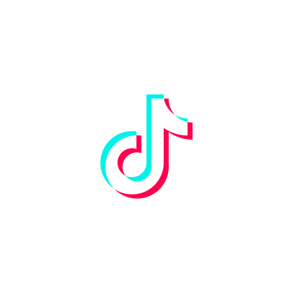 TikTok White Logo Circle Outline Icon TikTok App Transparent Background Premium Social Media Design for Digital Download png