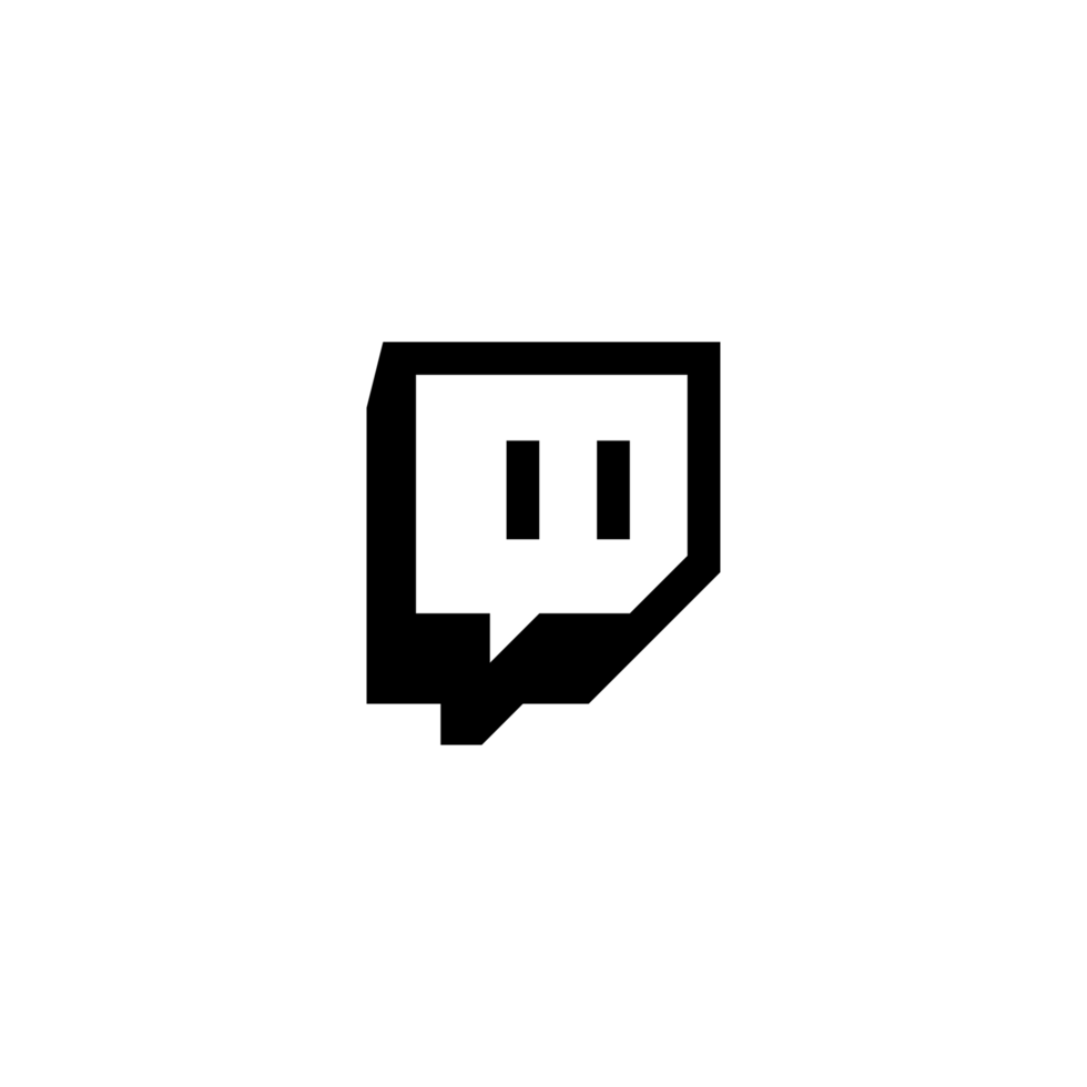 Twitch White Logo Icon Twitch App Transparent Background Premium Social Media Design for Digital Download png