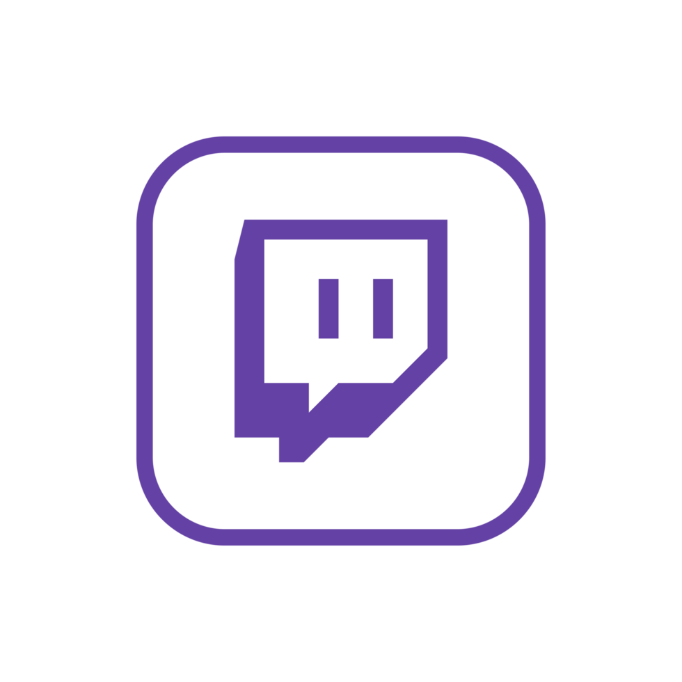 Twitch Logo Outline Icon Twitch App Transparent Background Premium Social Media Design for Digital Download png