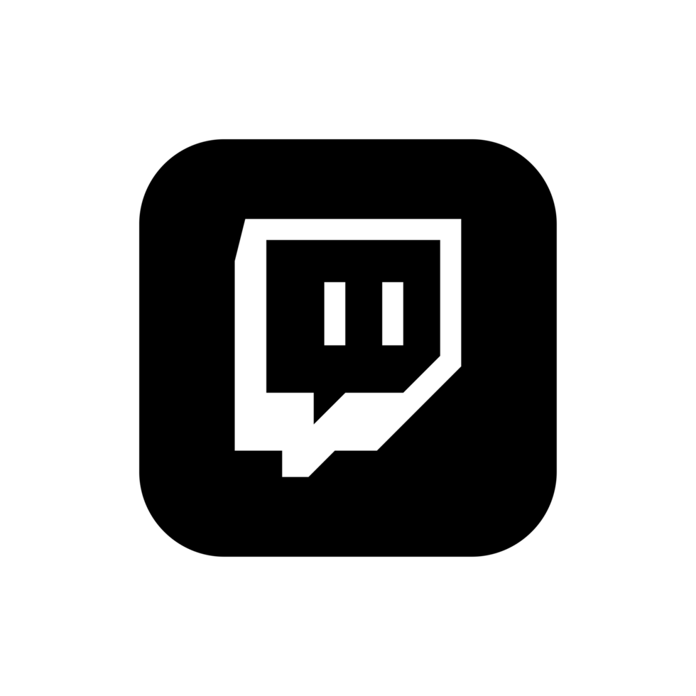 Twitch Black Logo Icon Twitch App Transparent Background Premium Social Media Design for Digital Download png