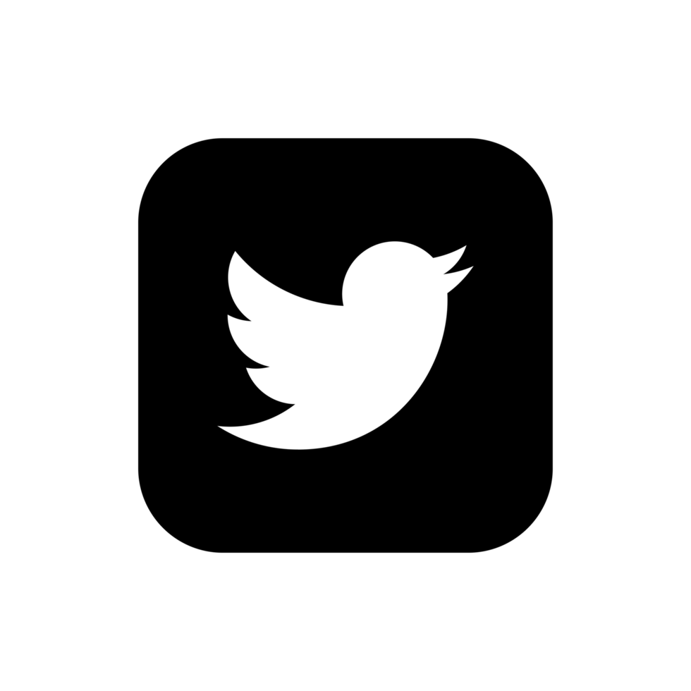 Twitter Black Logo Icon Twitter App Transparent Background Premium Social Media Design for Digital Download png