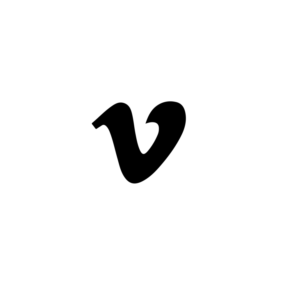 Vimeo White Logo Icon Vimeo App Editable SVG Transparent Background Premium Social Media Design for Digital Download. png