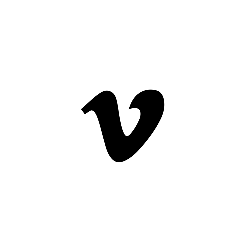 Vimeo Circle White Logo Icon Vimeo App Editable SVG Transparent Background Premium Social Media Design for Digital Download. png