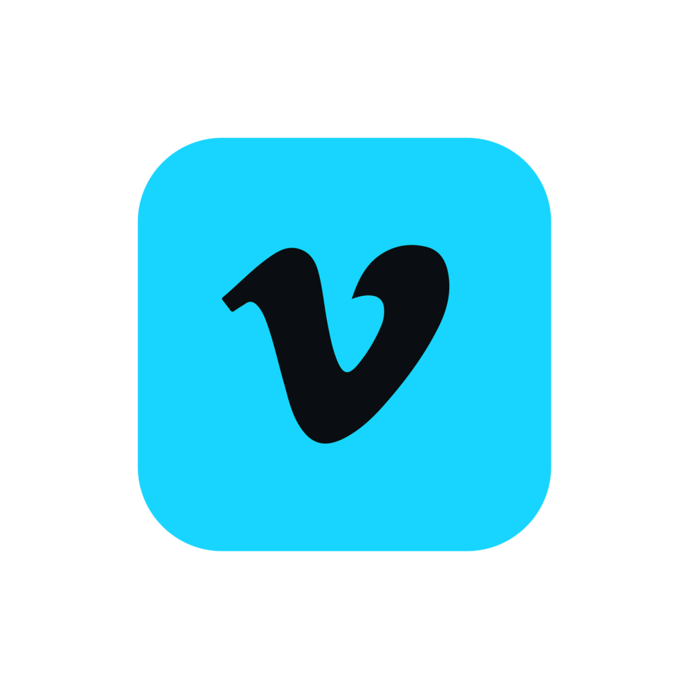 Vimeo Logo Icon Vimeo App Editable SVG Transparent Background Premium Social Media Design for Digital Download. png