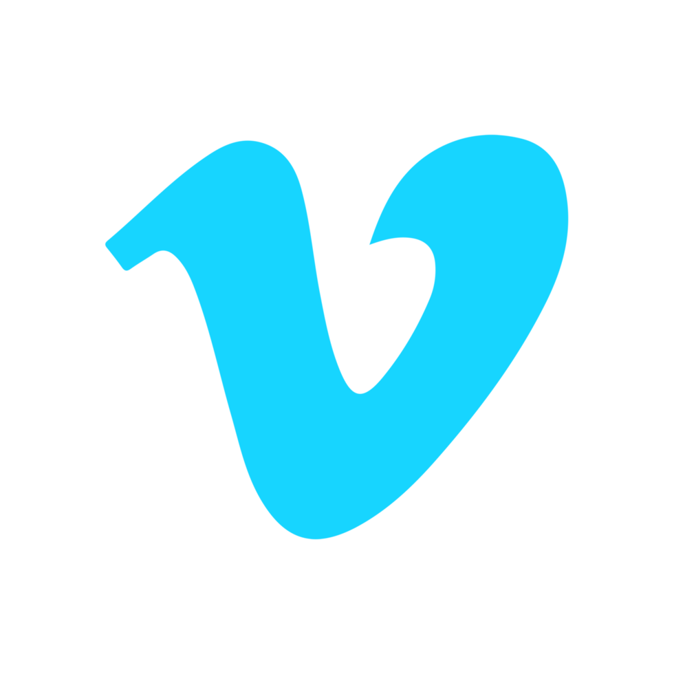 Vimeo Icon Logo Vimeo App Editable SVG Transparent Background Premium Social Media Design for Digital Download. png