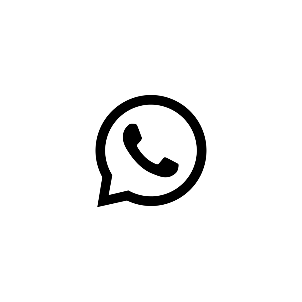 WhatsApp Circle White Logo Icon WA App Transparent Background Premium Social Media Design for Digital Download png