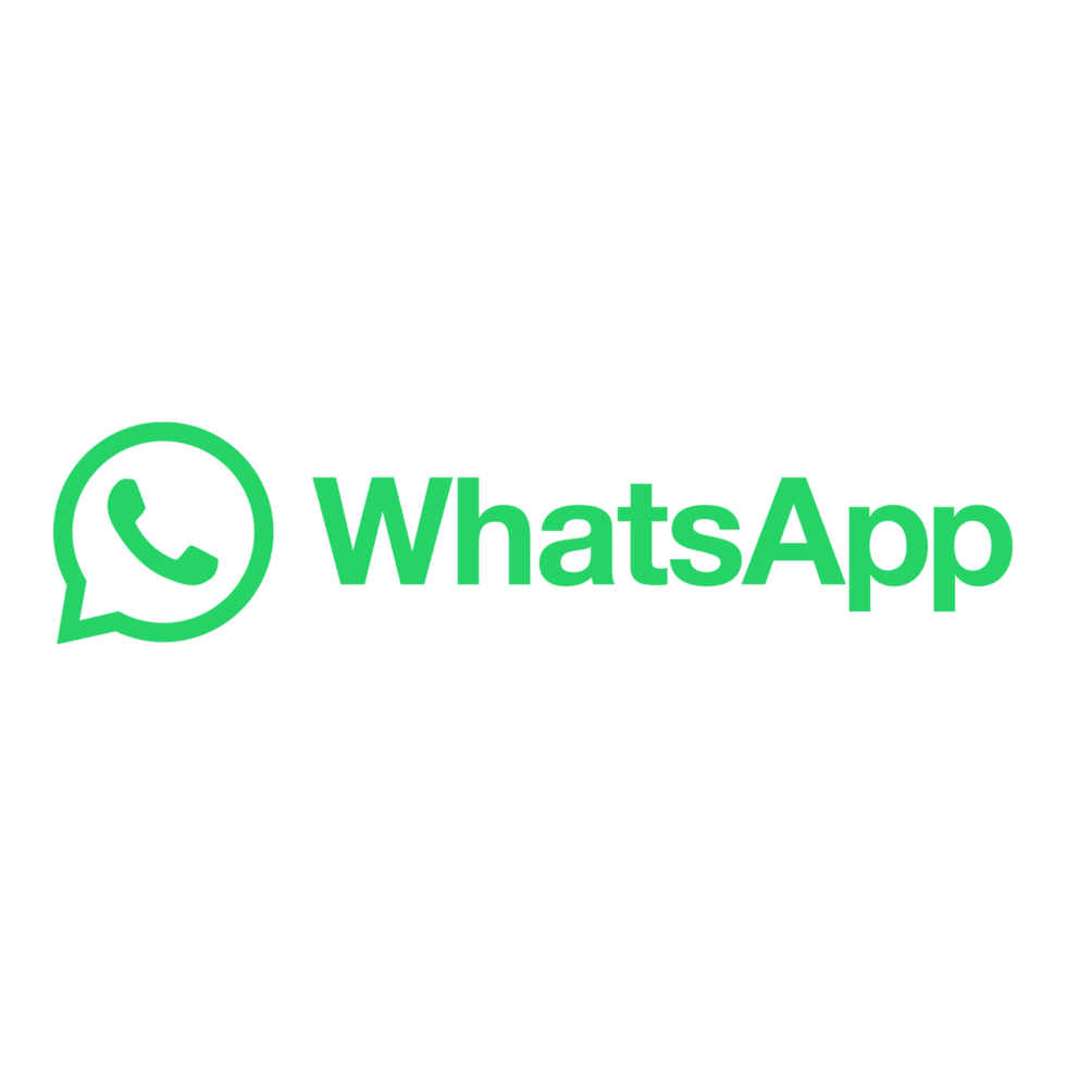 WhatsApp Wordmark Logo Icon WA App Transparent Background Premium Social Media Design for Digital Download png
