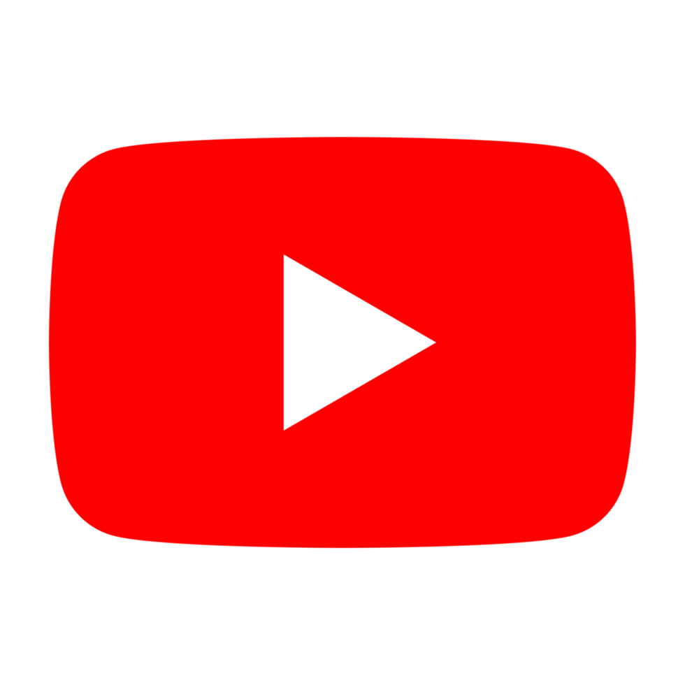 YouTube Icon Logo YT App Editable Transparent Background Premium Social Media Design for Digital Download png