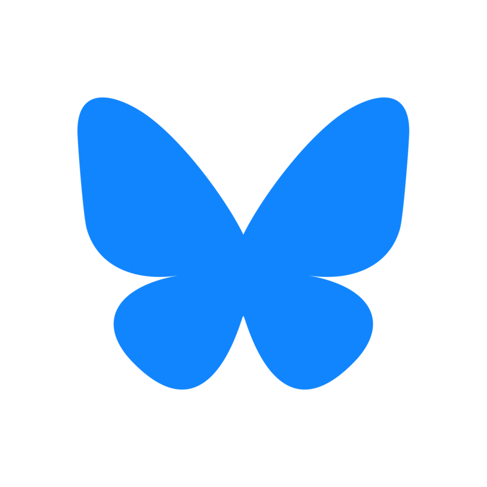 Bluesky Icon Logo Bluesky App Editable Transparent Background Premium Social Media Design for Digital Download png