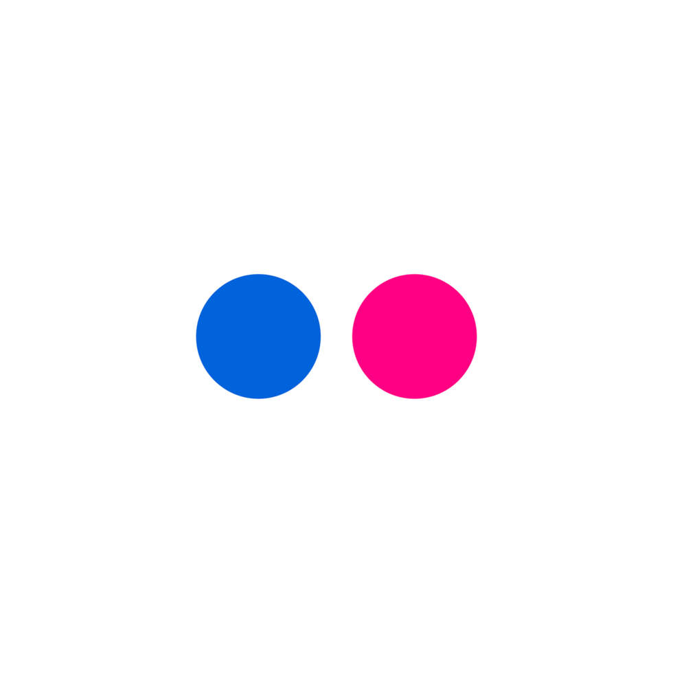Flicker Logo Icon Flicker App Editable Transparent Background Premium Social Media Design for Digital Download png