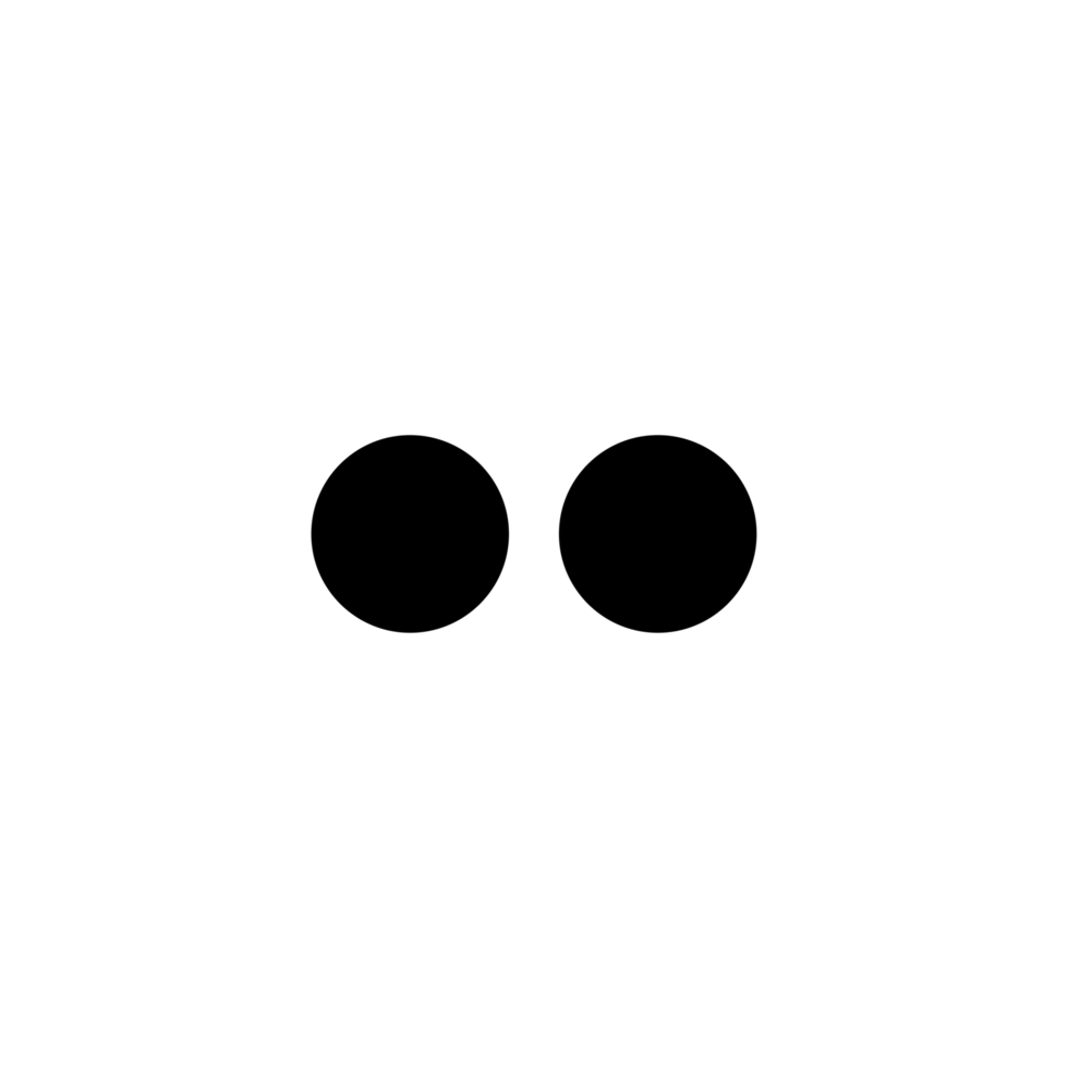 Flicker Circle White Logo Icon Flicker App Editable Transparent Background Premium Social Media Design for Digital Download png