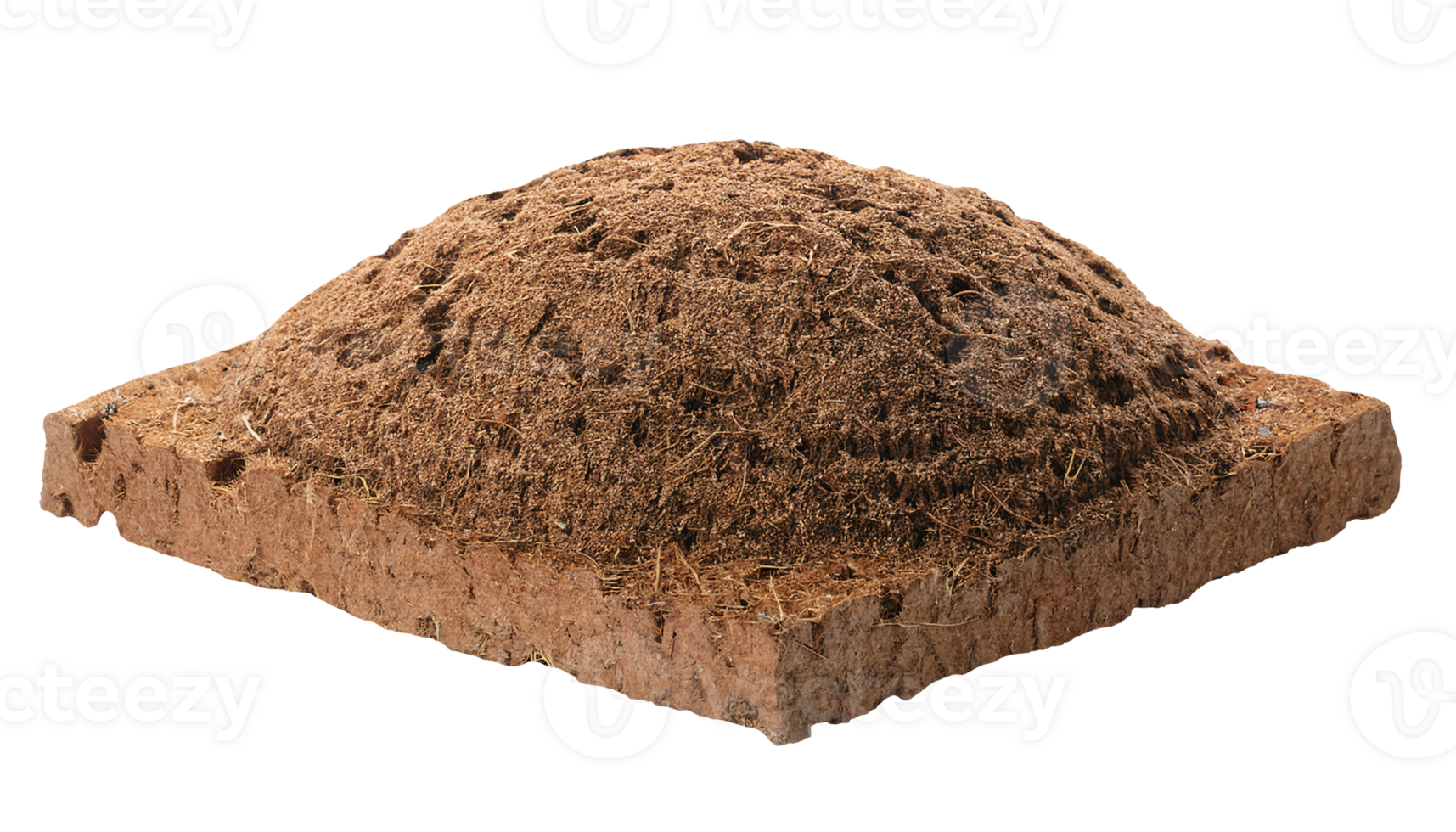 ant nest mound made from soil and natural fiber on isolated background, ecological insect habitat for environmental education and research png