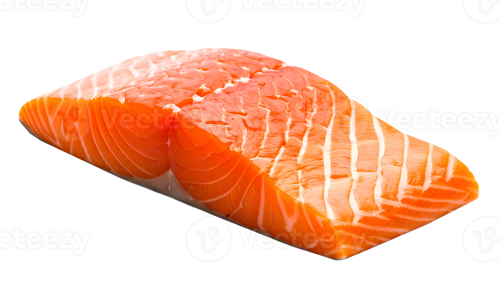 premium raw salmon loin fillet cut thick slice on isolated background, fresh pink fish meat for healthy cooking png