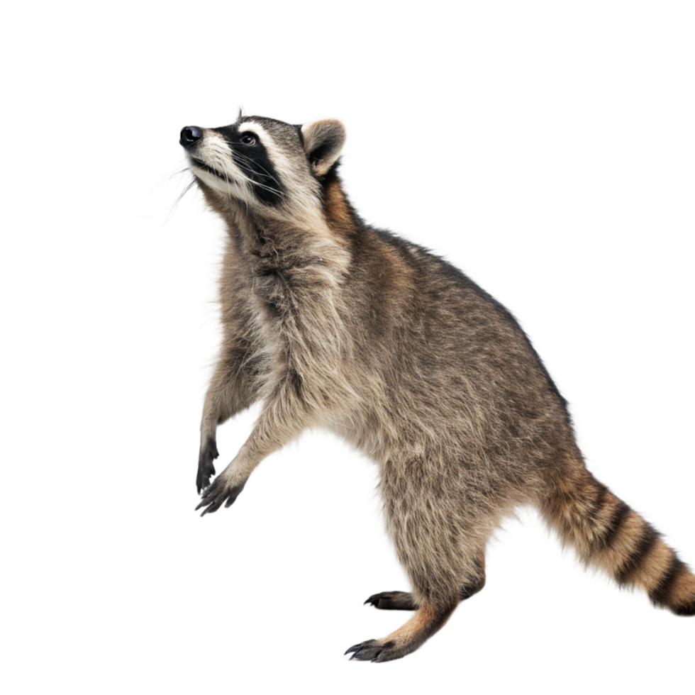 Adorable Raccoon Standing on Hind Legs png