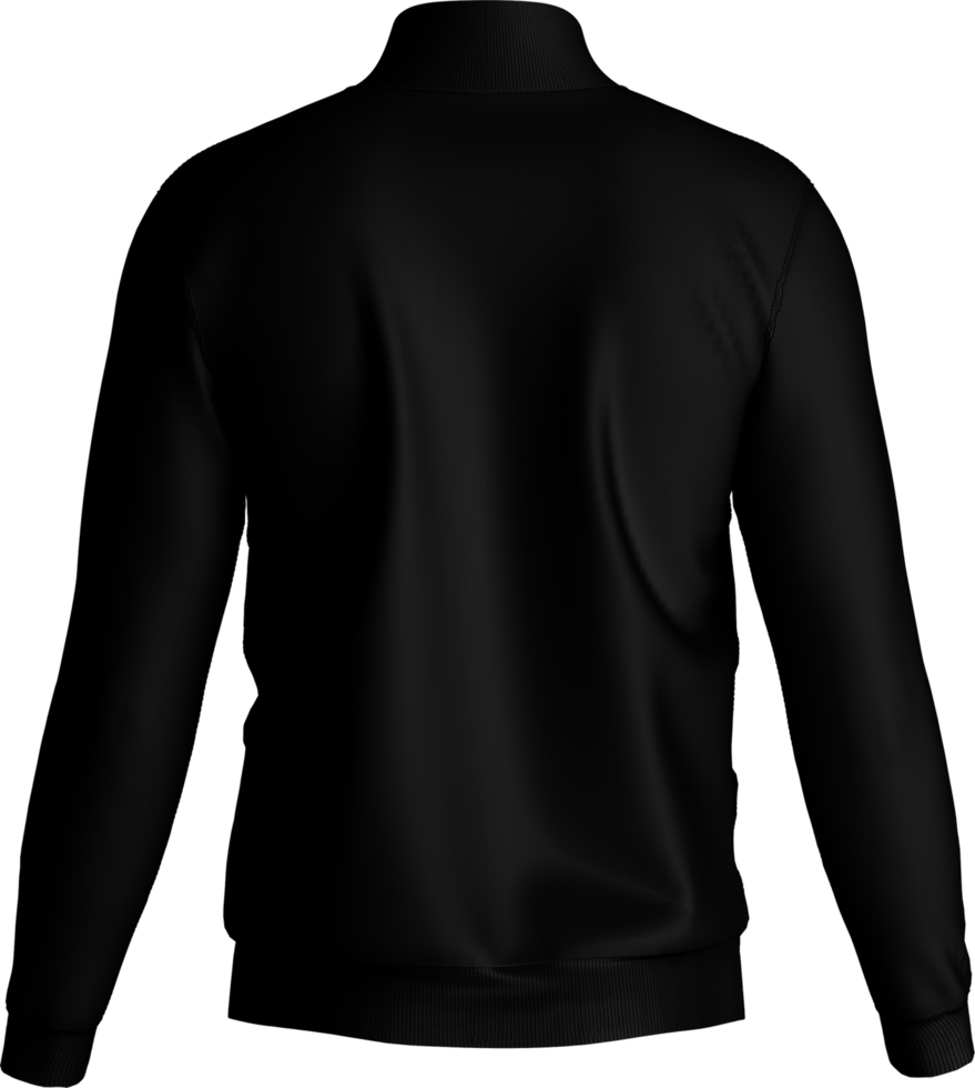 black jacket with zipper on the back png