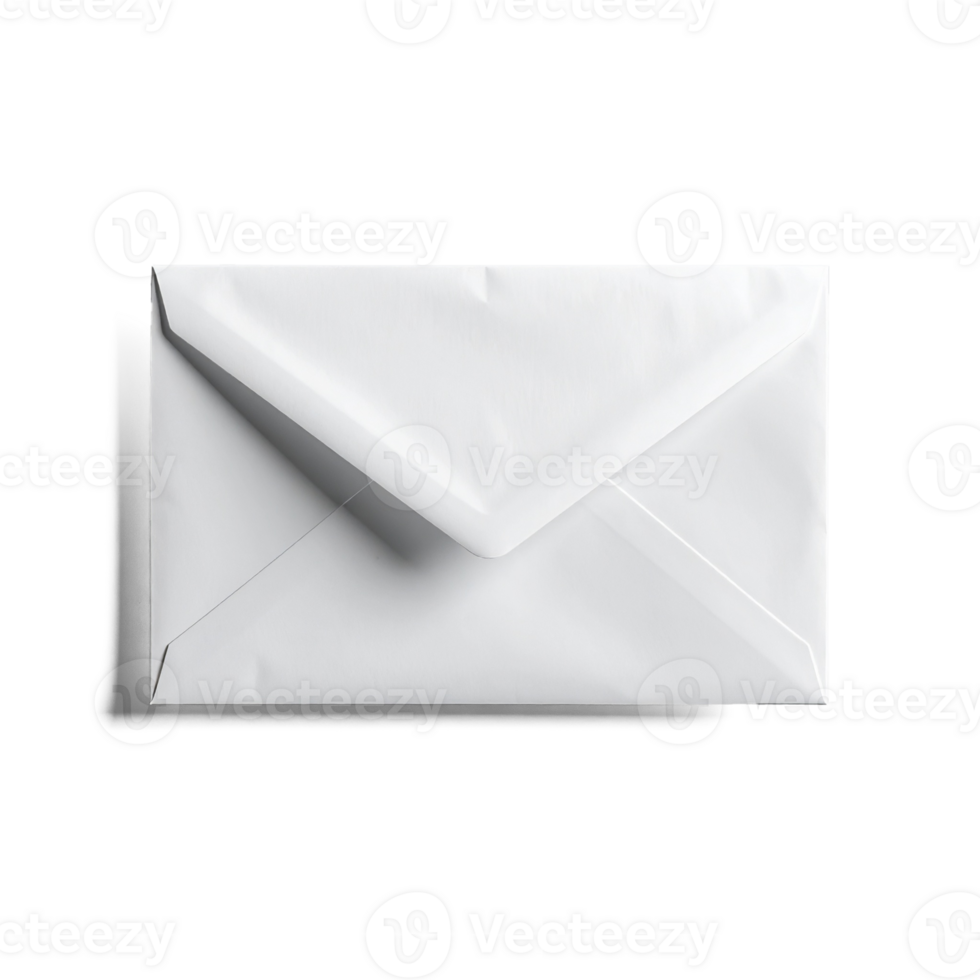 White envelope, transparent background png
