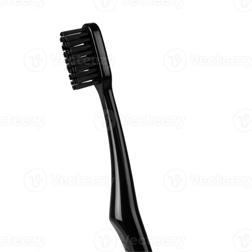 Black Manual toothbrush, transparent background png