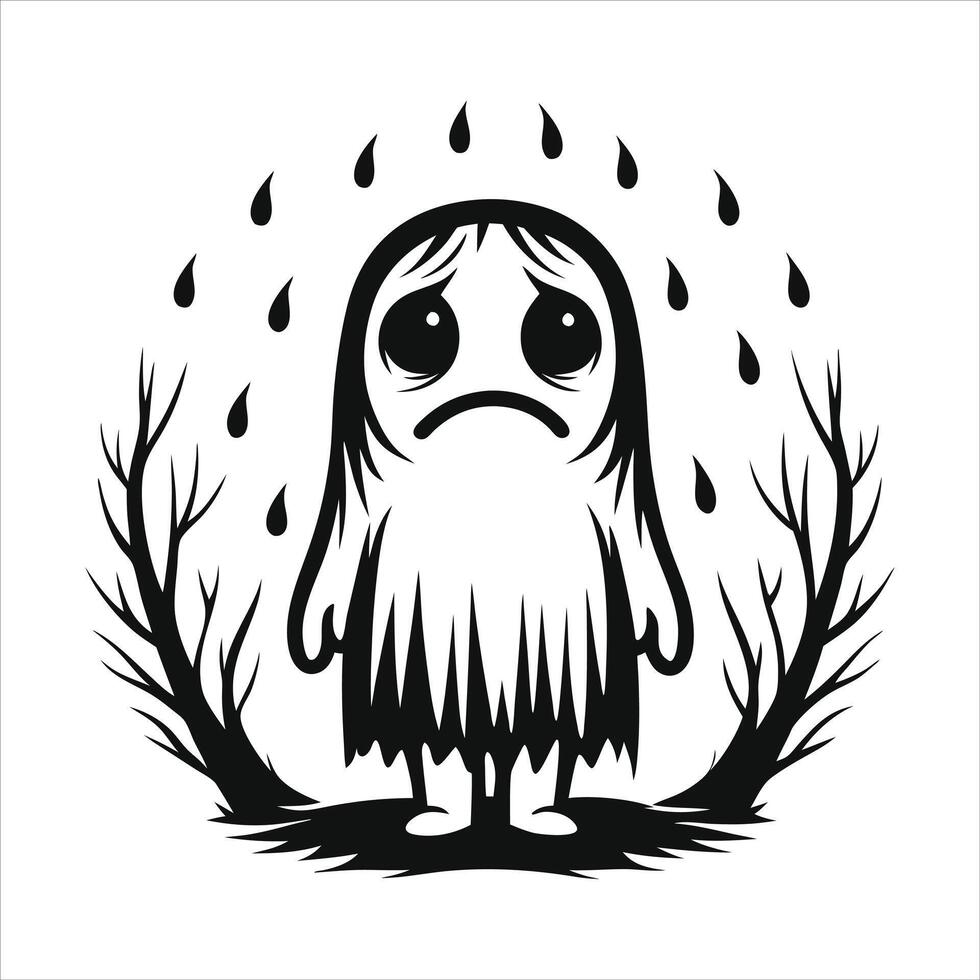 moody halloween decor vector