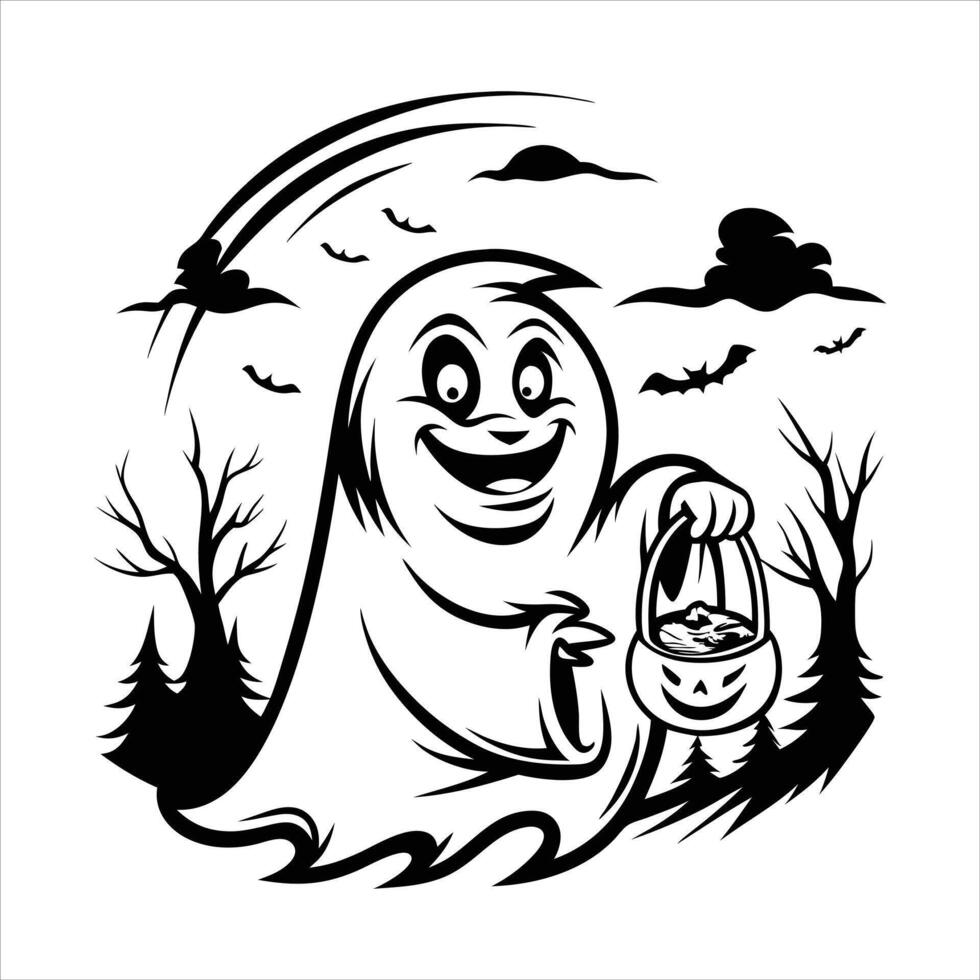 Spooky Snack Seeker vector