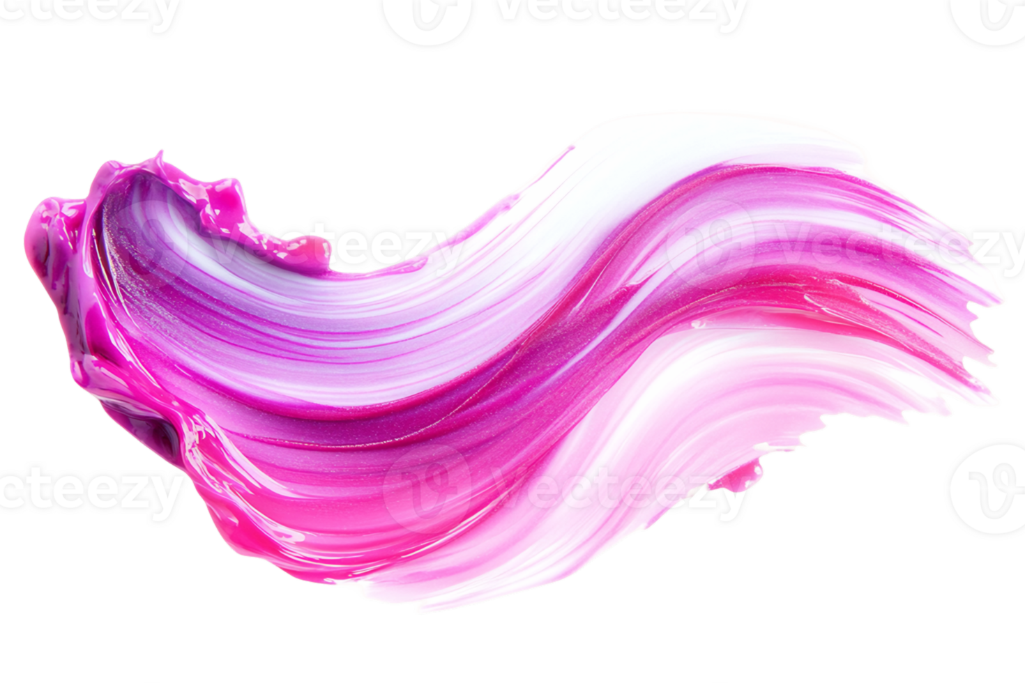 Abstract Pink and White Paint Swirl on Transparent Background png