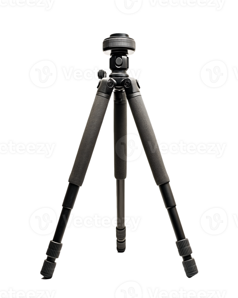 Compact Textured Gray Tripod on Transparent Background png