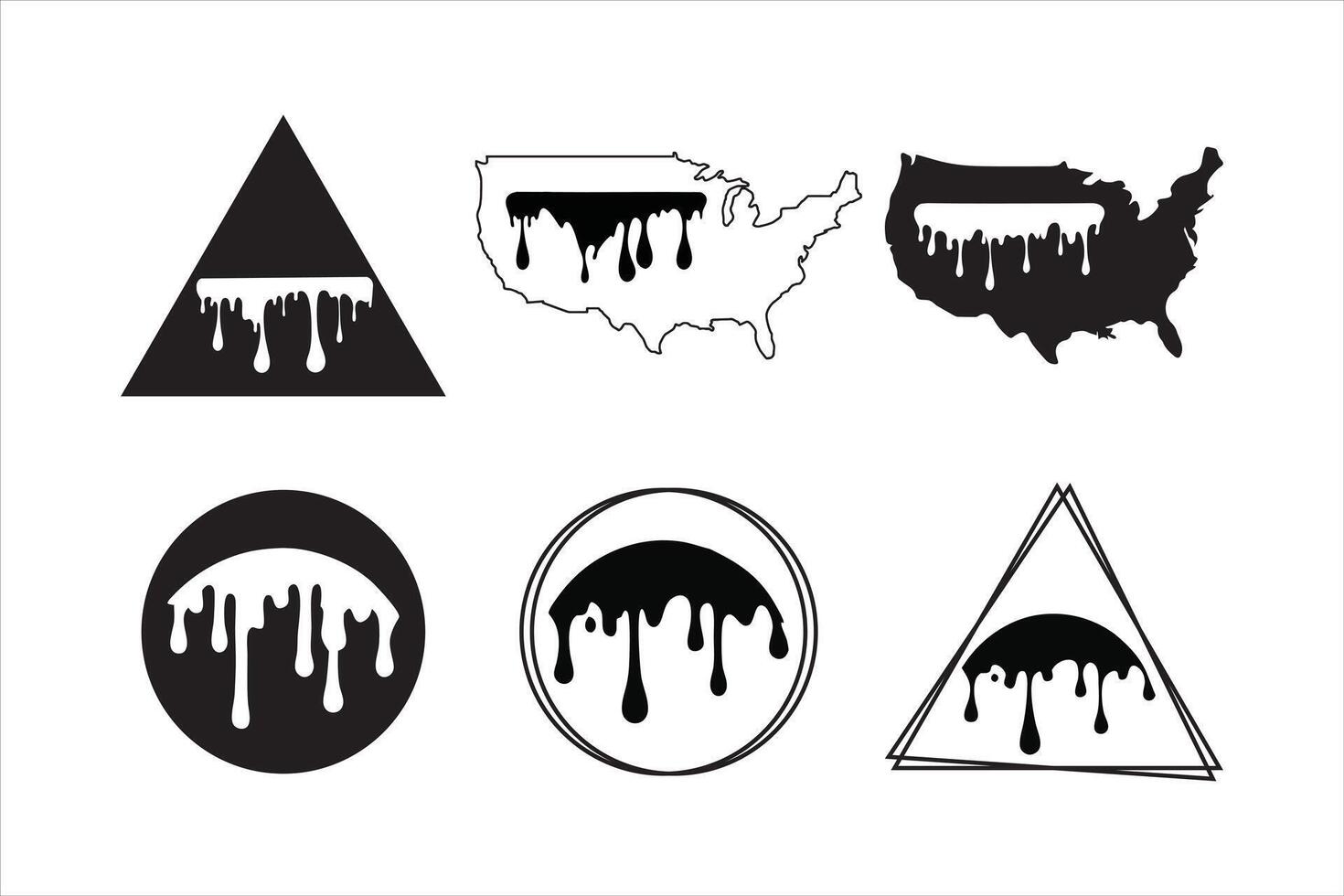 Paint Drip Bundle vector