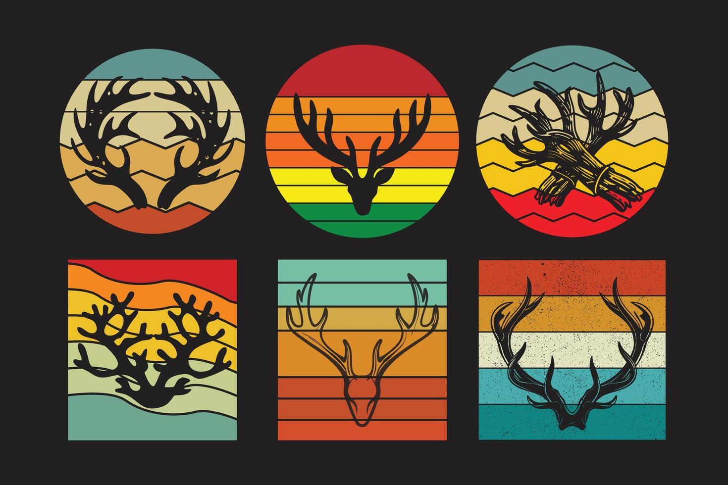 Woodland Antler Set vector