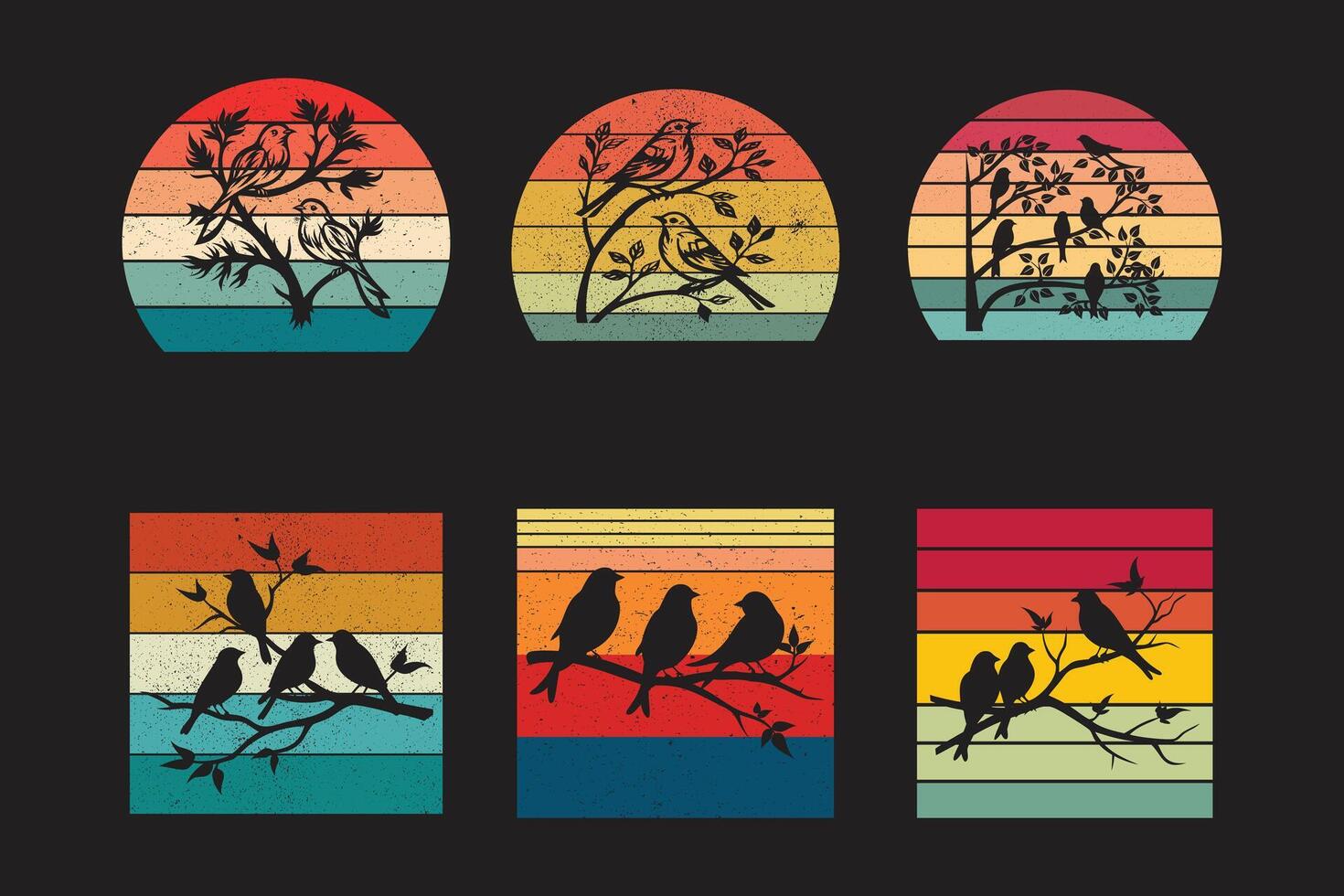 Birds and Blossoms vector