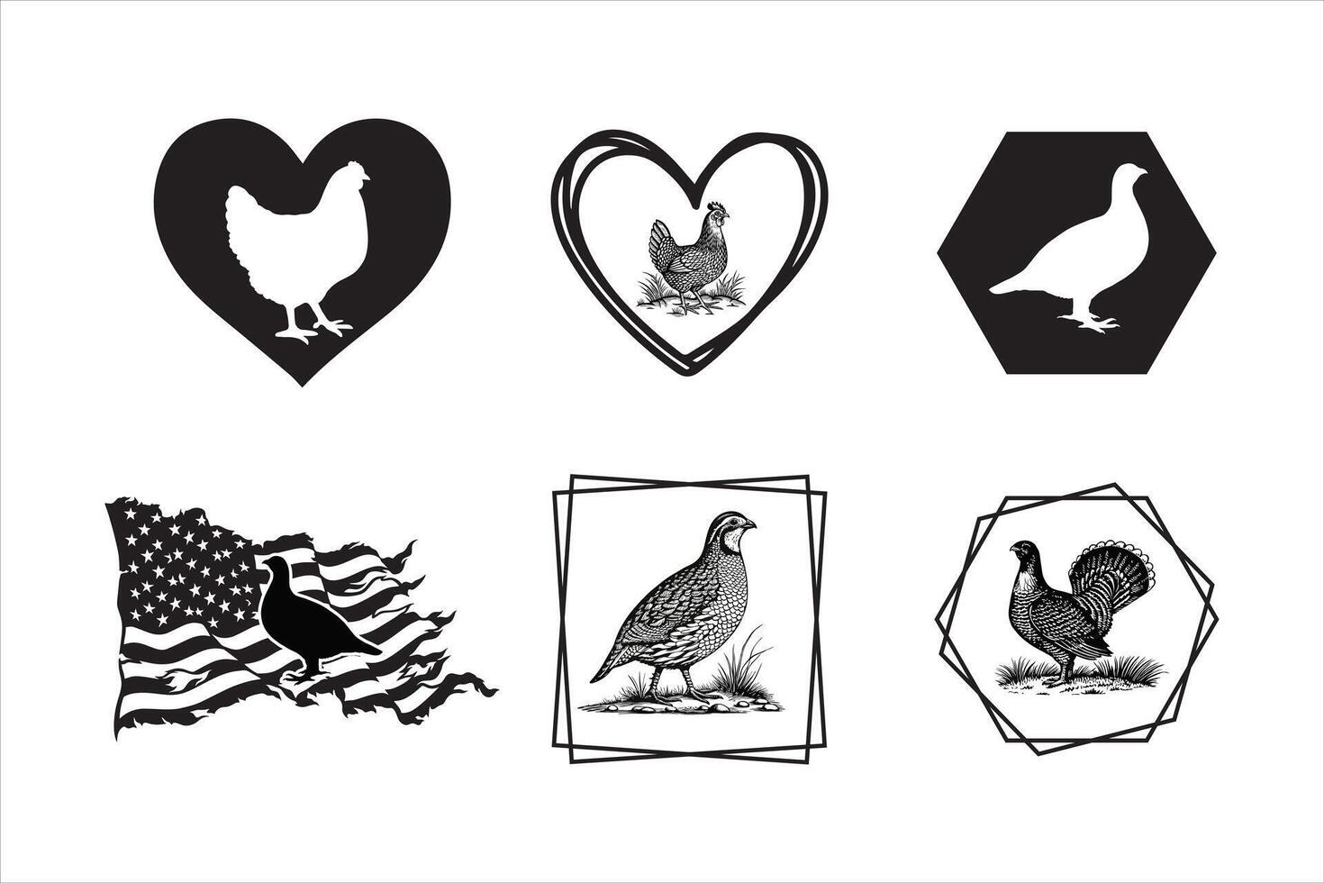 Game Bird Bundle vector