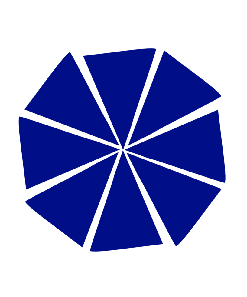 A blue pentagon with five sides png