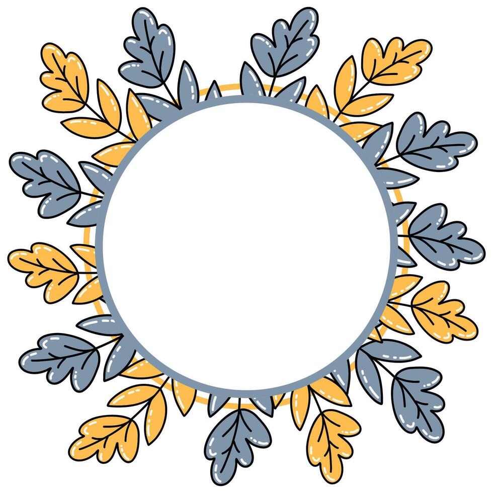 Invitations in a round frame with a flower for announcements about promotions and discounts vector