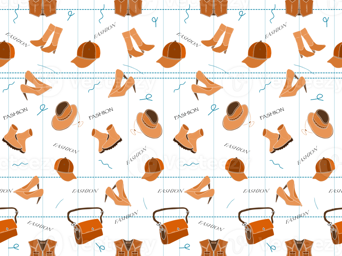 cute seamless pattern with cute cartoon clothing png