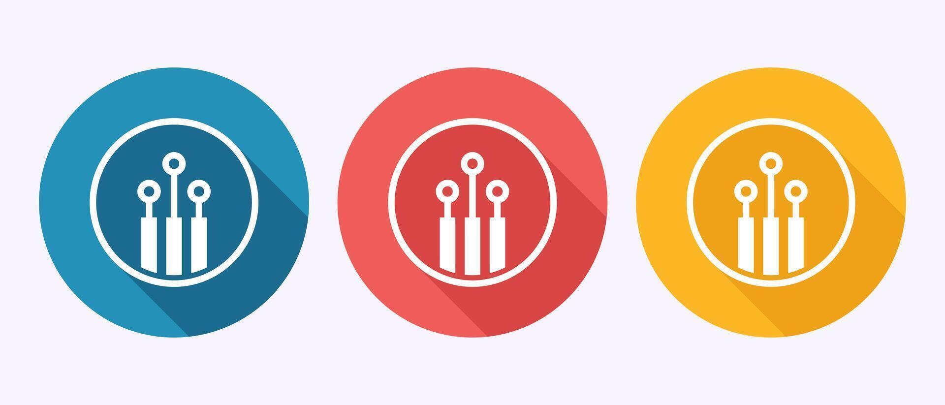 Fiber optic cable icon. Electric wire sign symbol in shadow button design vector