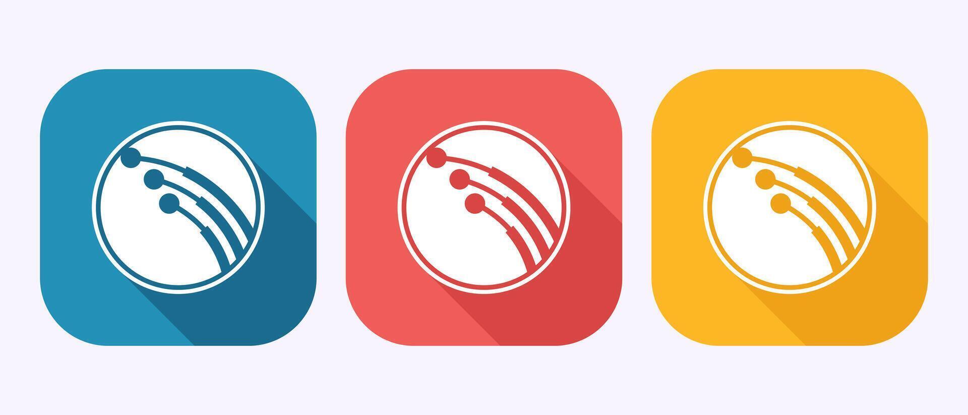 Fiber optic cable icon design. Electric wire sign in shadow button design vector
