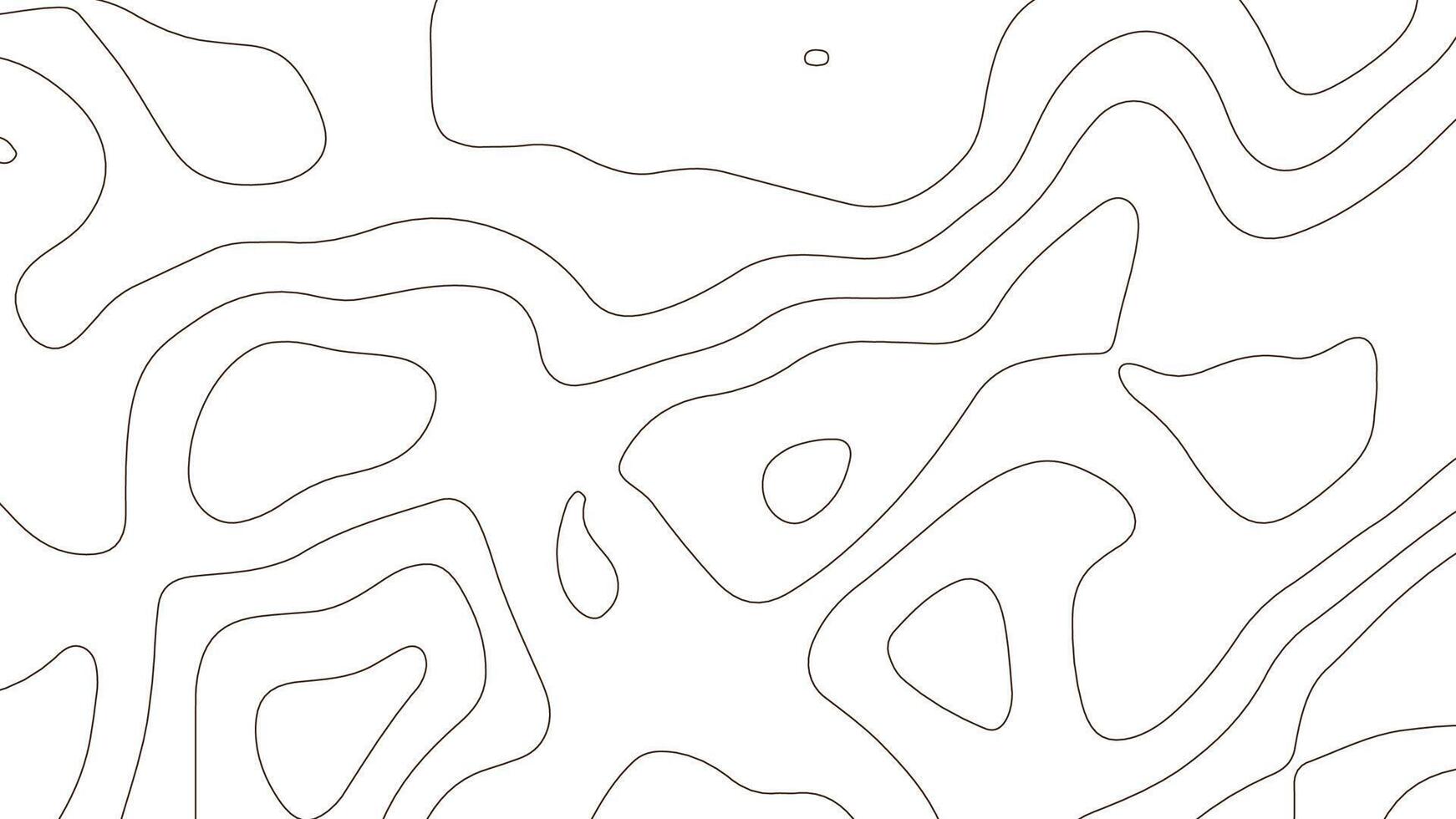 White Abstract Topographic Line Background. Minimal Clean Map Design vector