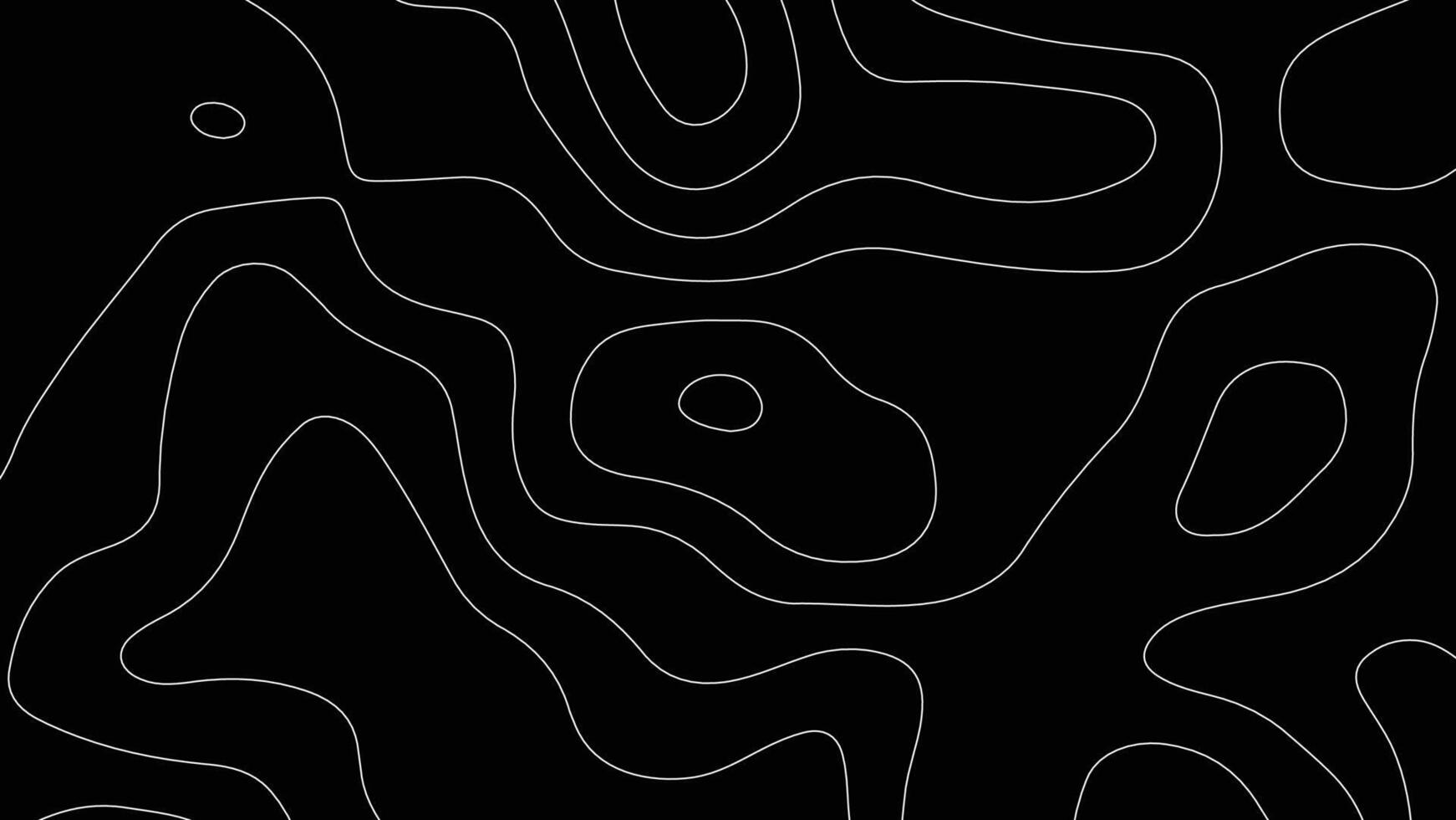 Black Abstract Topographic Map Background. Minimal Line Terrain Design vector