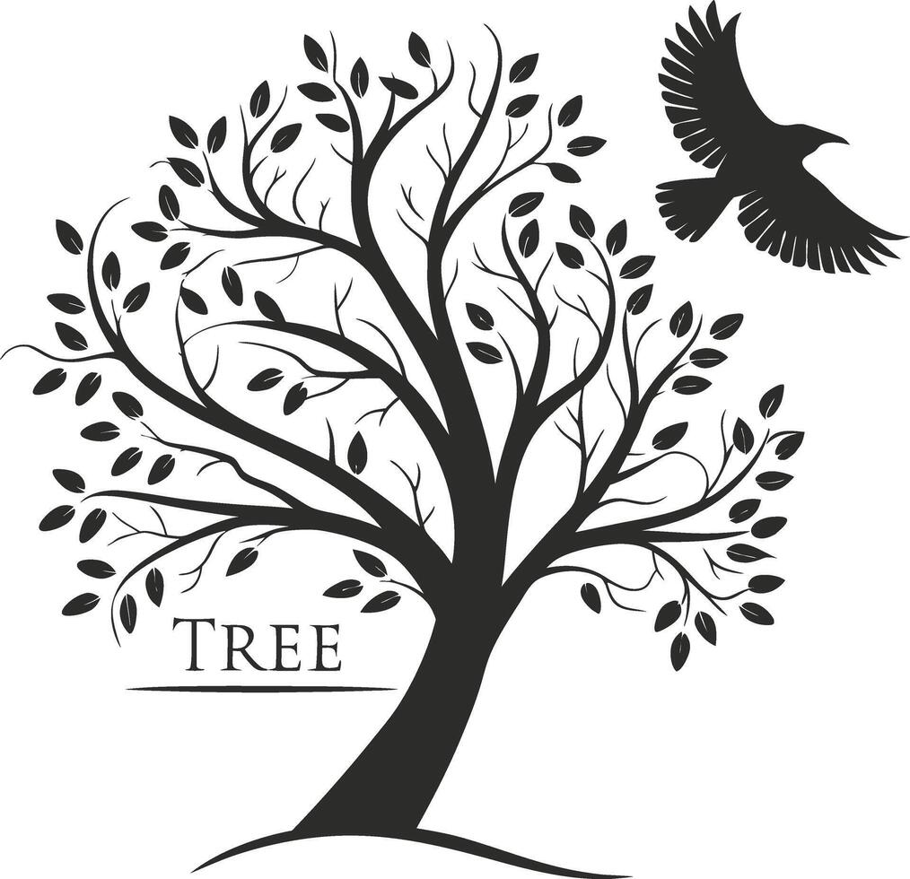 Nature Tree Logo with Subtle Hidden Meaning vector