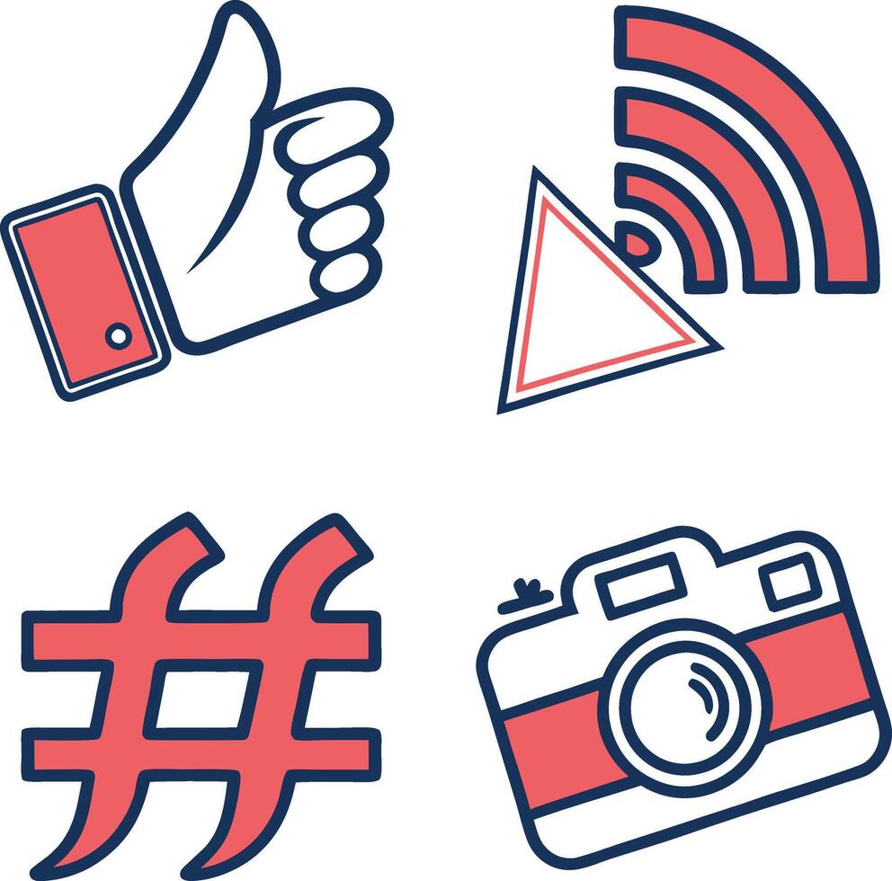 High-Quality Social Media App Icons Set vector