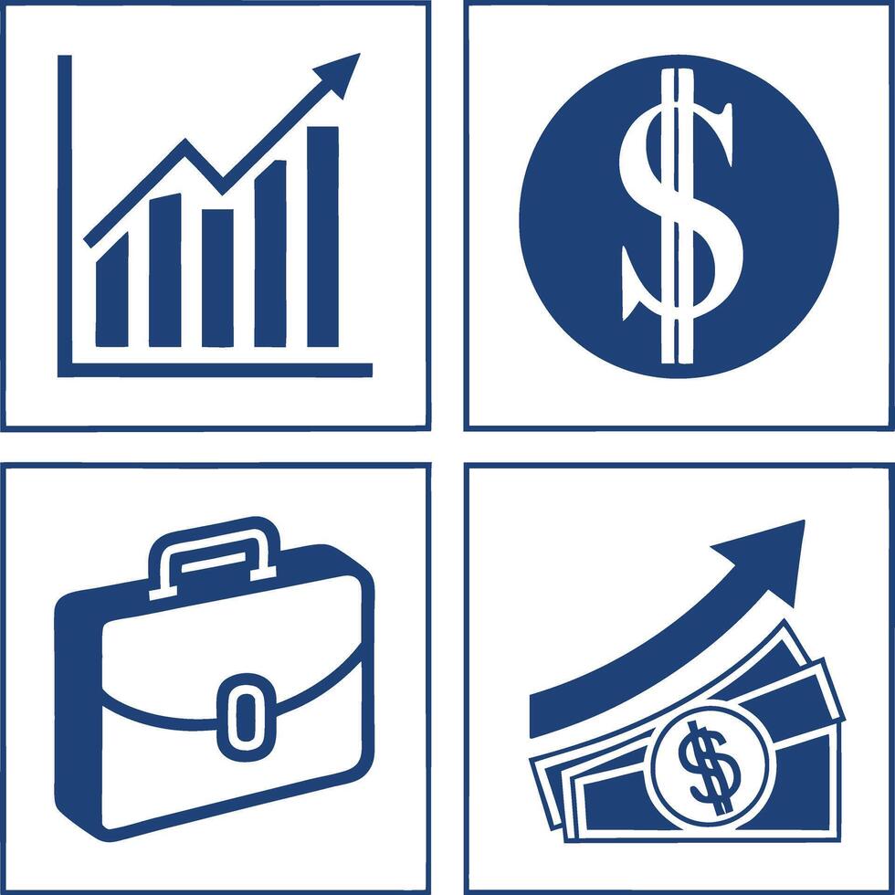 Icons for Accounting and Finance Projects vector