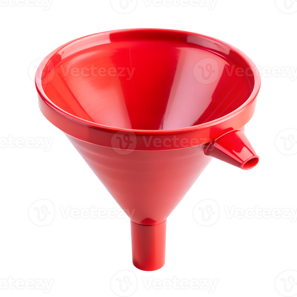 plastic funnel with red color png