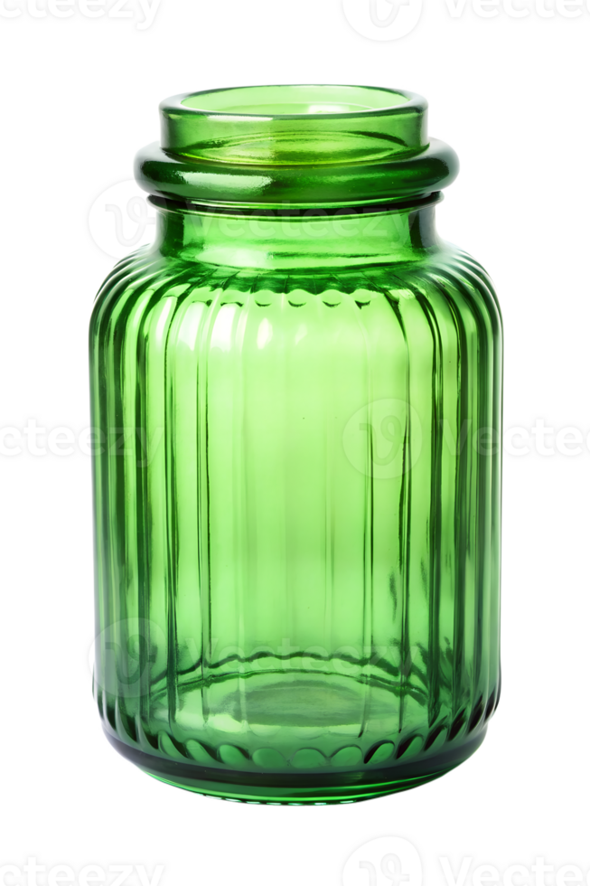 empty green glass jar png