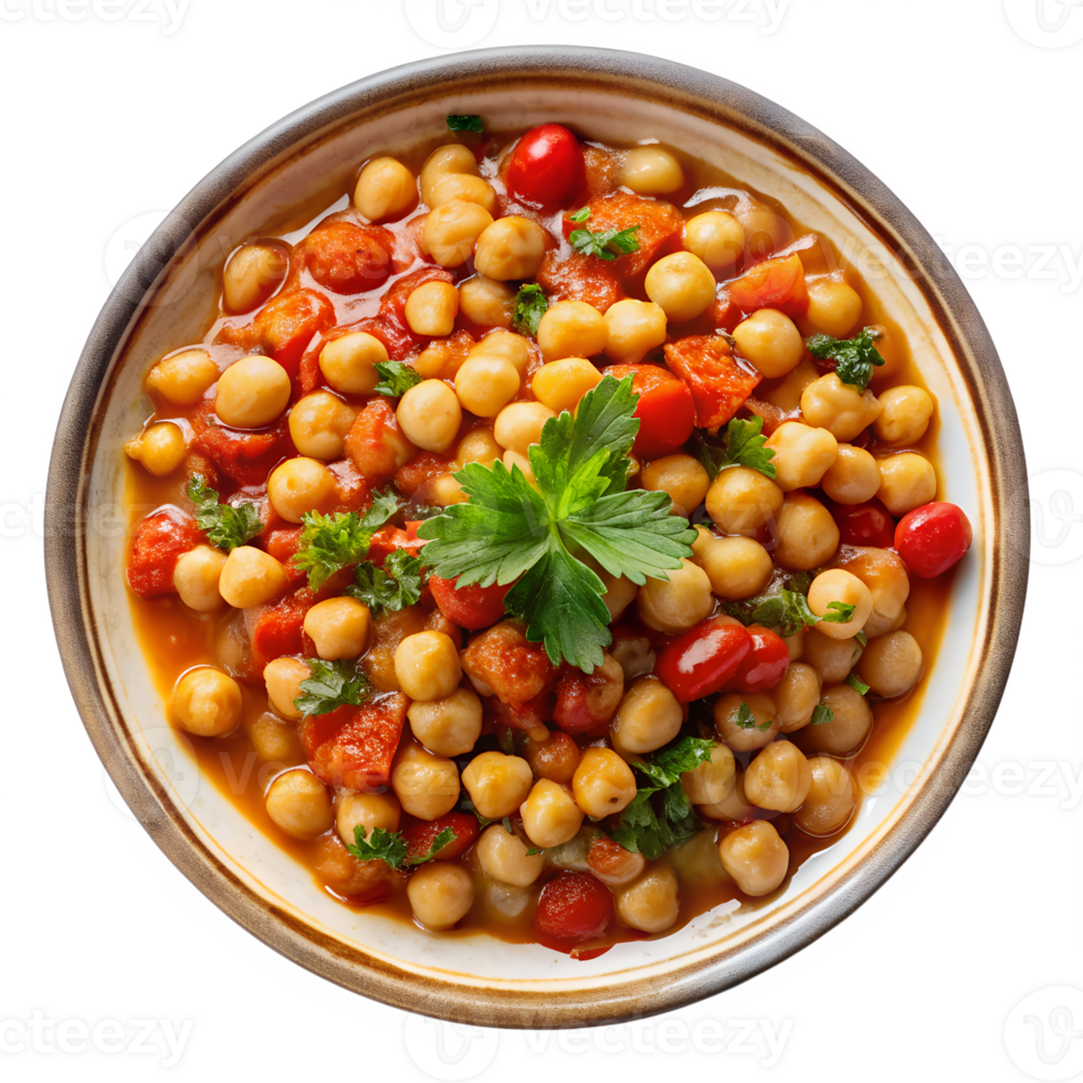 chickpeas tomatoes in a bowl png