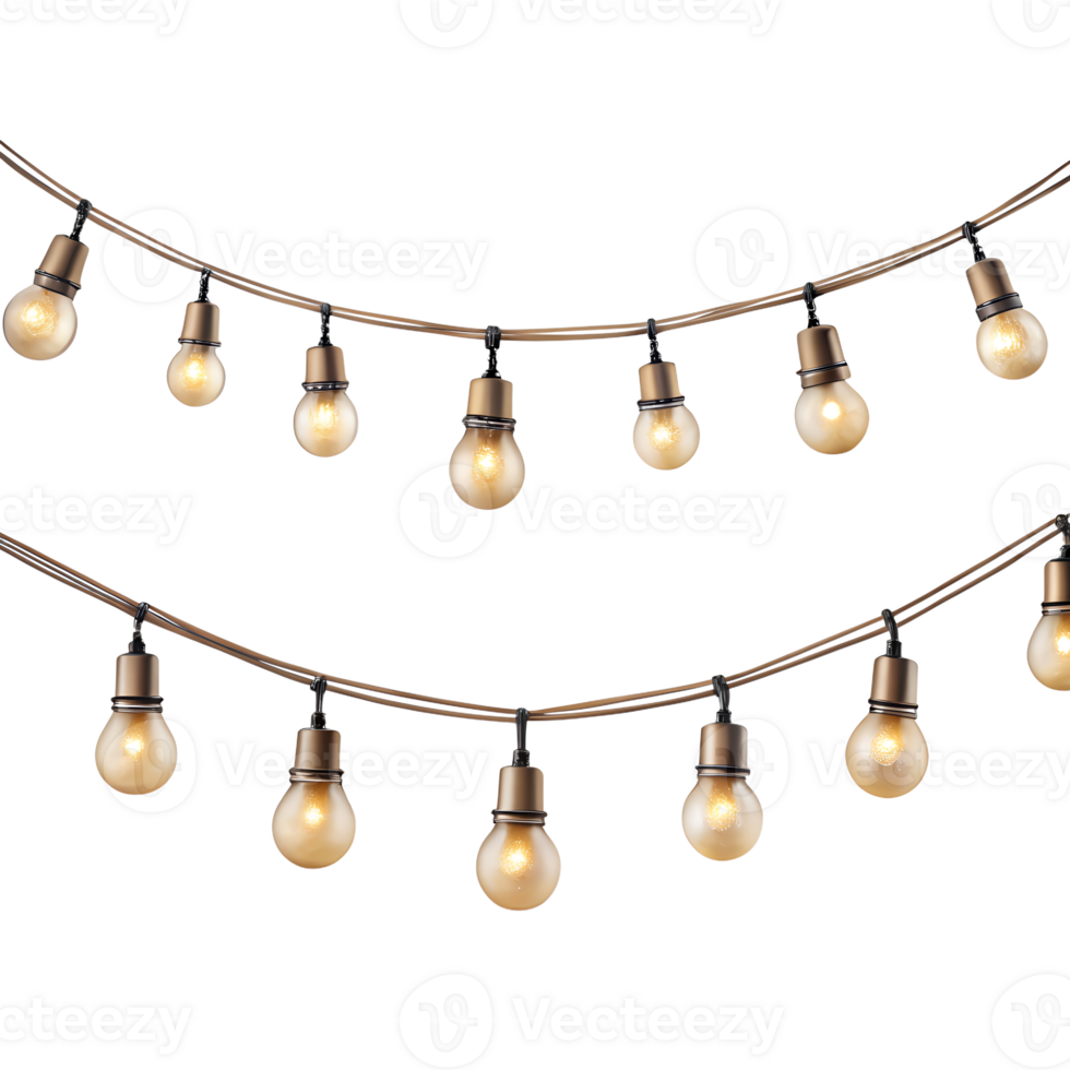 set of string lights png