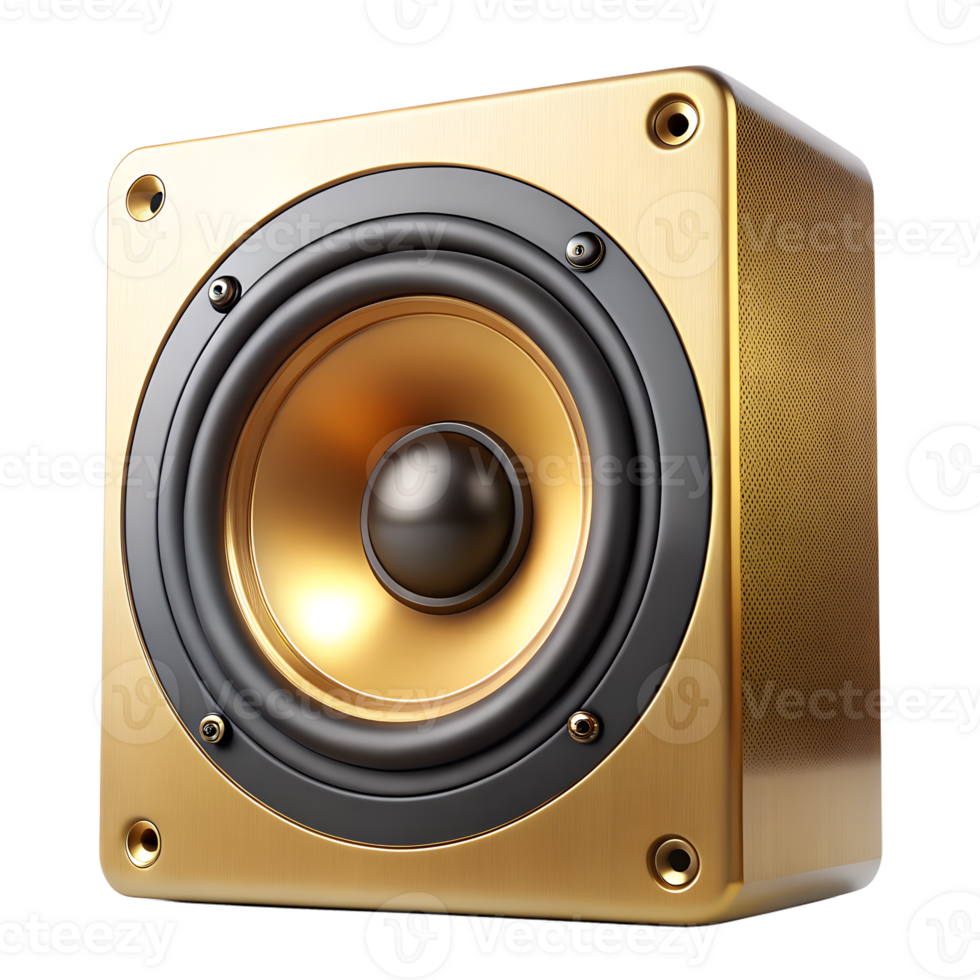 golden audio speaker png