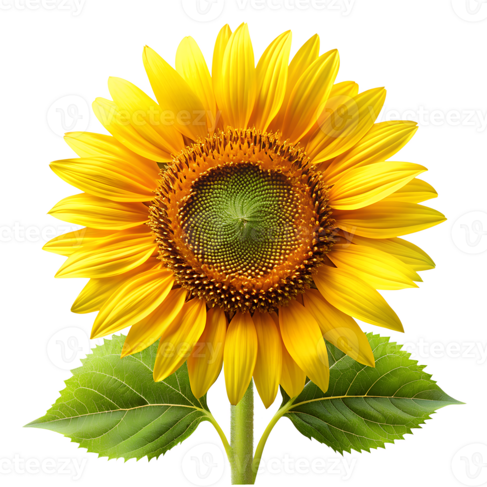 sunflower with leaf png