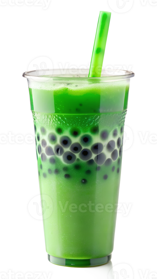 green bubble tea png