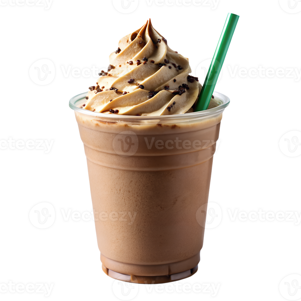chocolate ice cream shake with straw png