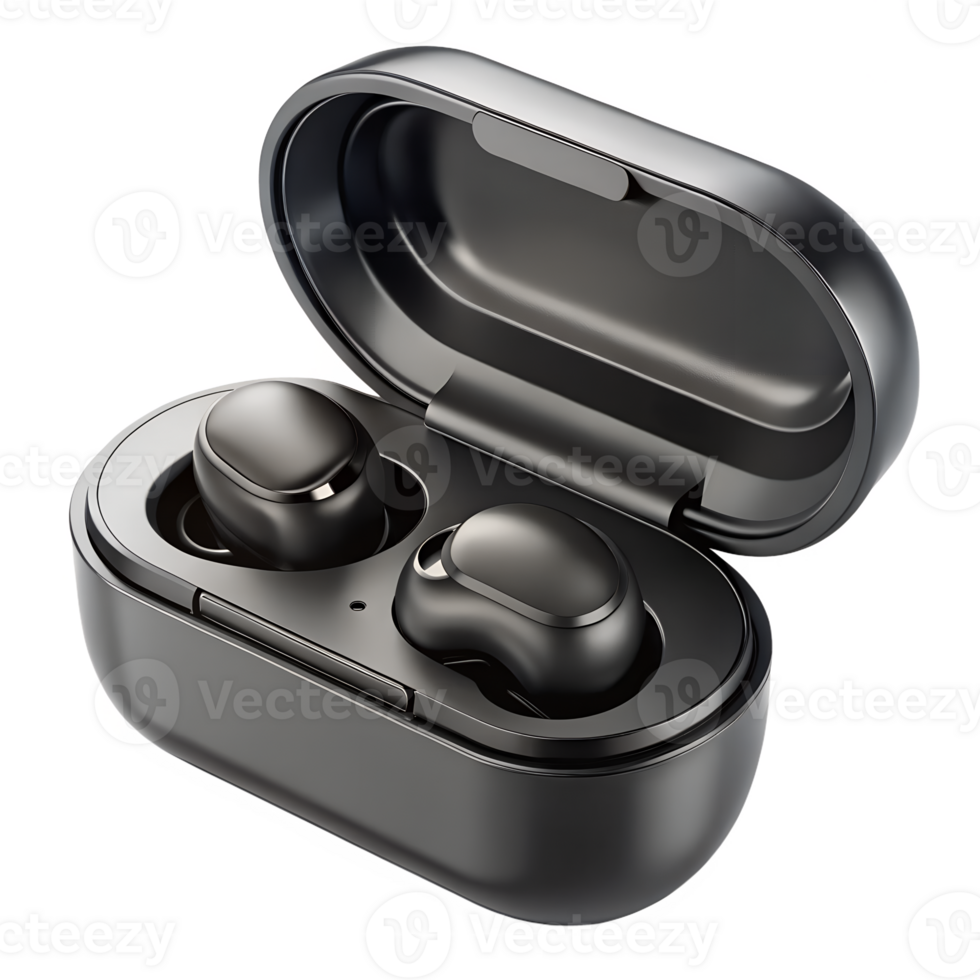 ear studs with charging case png