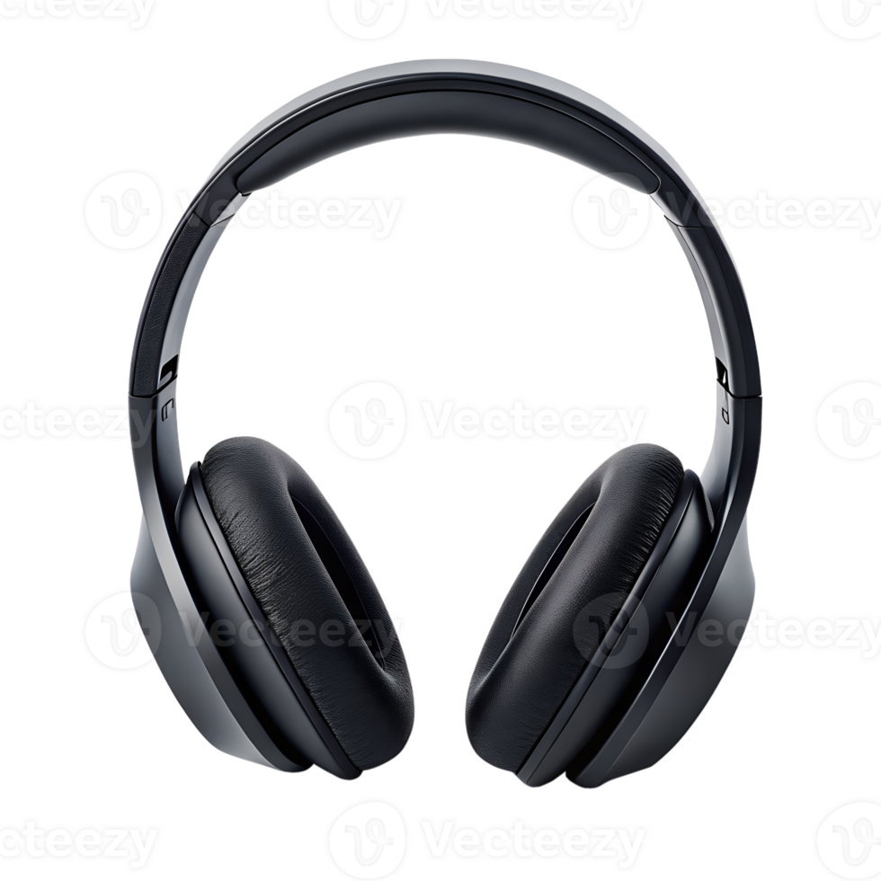 black stylish headphone isolated png