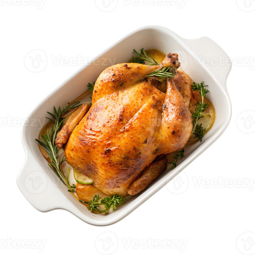 roasted chicken on a plate png
